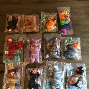 Rare McDonalds TY Beanie Babies In Packaging
